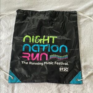 night nation run - The Running Music Festival drawstring backpack